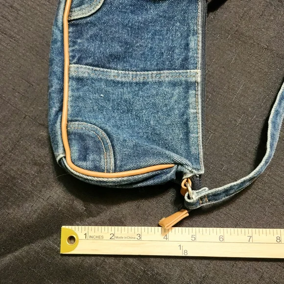 Small Denim and faux leather purse - Picture 5 of 5